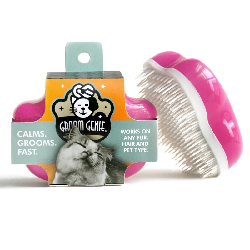 Small 4″ Dog Pet Hair Massaging Brush Grooming Tool for Cats Dogs Long or Short Hair Raspberry Pink