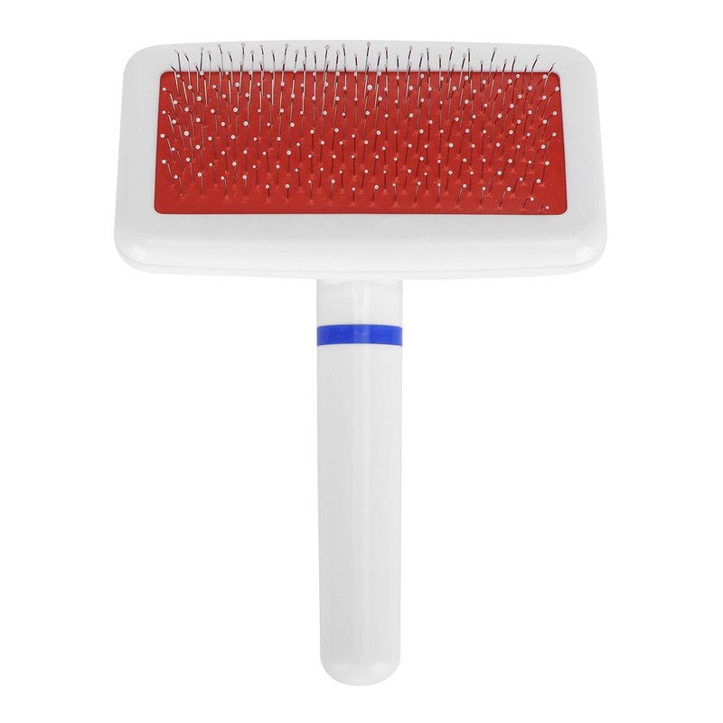 Small Dog Hair Comb, Grooming Slicker Brush, Stainless Steel Deshedding Dematting Brush, Rotating Head for Dogs and Cats