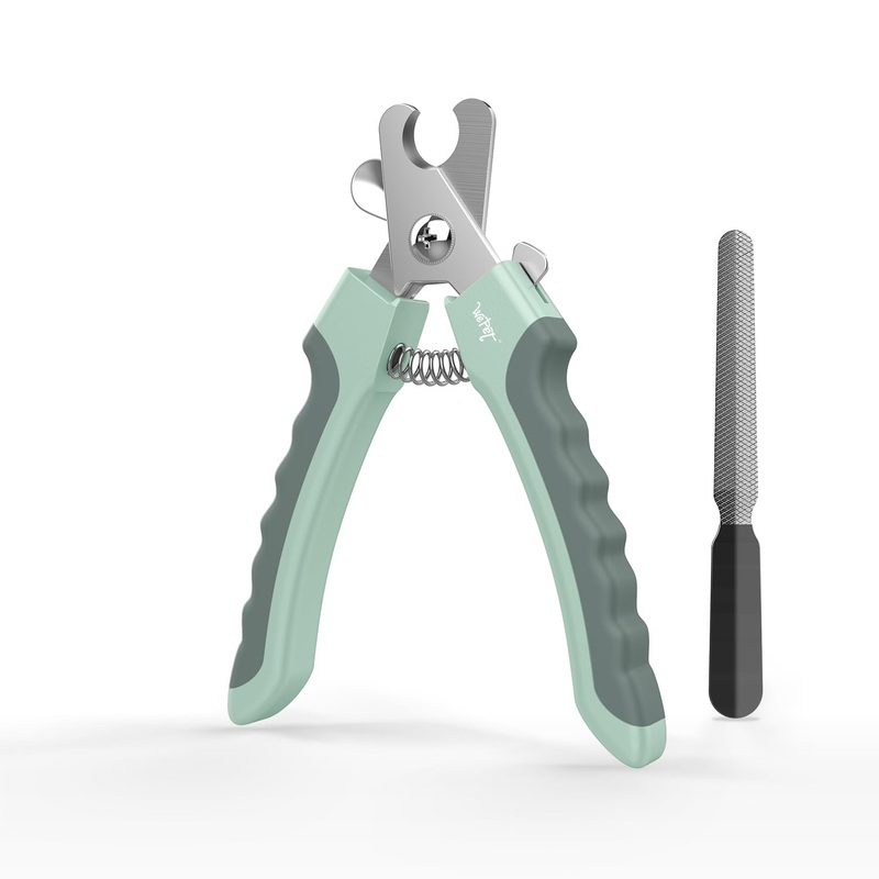 WePet Stainless Steel Dog Nail Clipper(10.2) – Precision Trimming Tool for Safe & Easy Grooming – Ergonomic Design for Comfort – Suitable for All Breeds & Sizes Tea Green #05 Tea Green