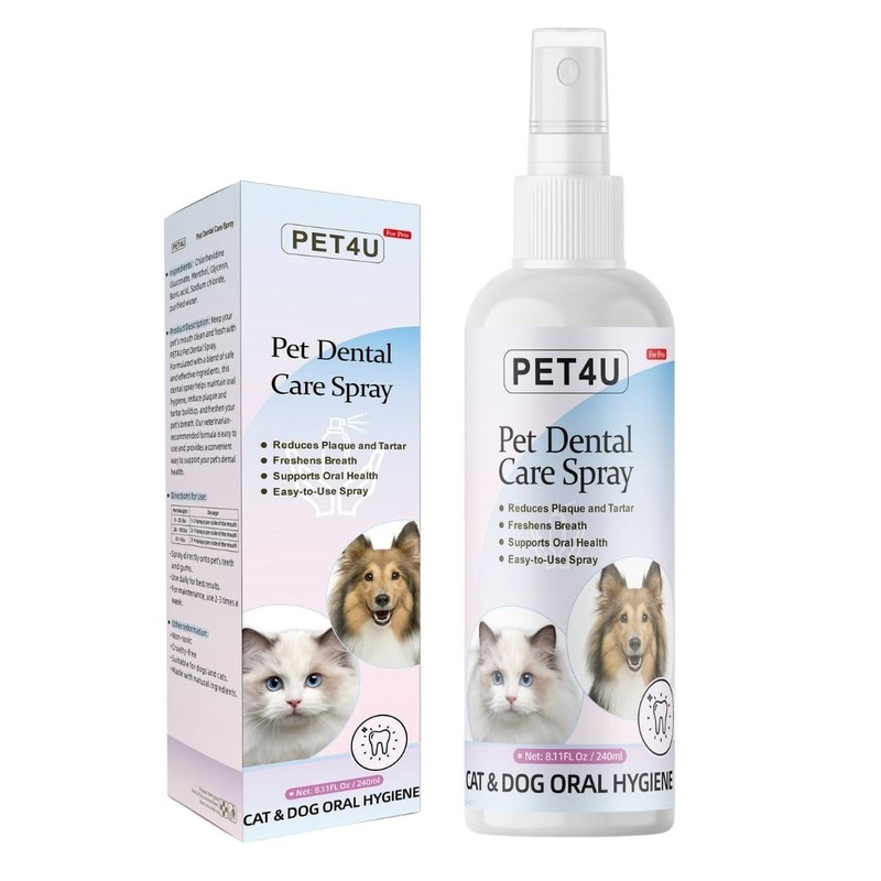Dog Breath Freshener, 8 oz – Fights Plaque, Tartar & Bad Breath – Gentle Gum Care & pH Balance – Dog Dental Care for Cat and Dog – No-Brush Solution