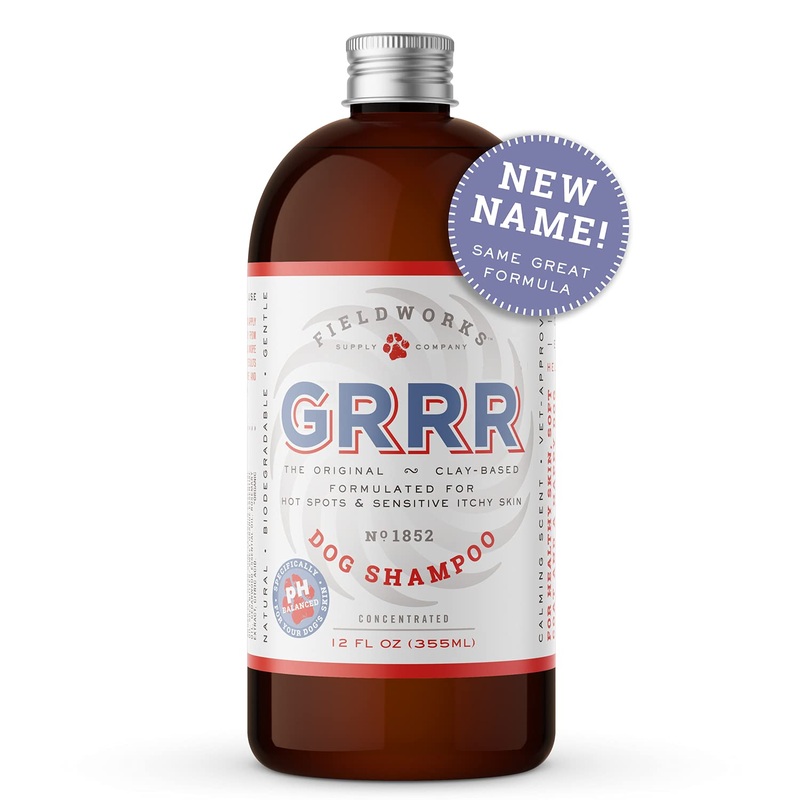 Heel ‘s New Name – GRRR. Same Great Product from The Makers of Moosh  Natural Dog Shampoo with Lavender Essential Oils for Itchy Skin,Hot Spots, and Pet Odor, Grooming Shampoo, Concentrated12 Ounces