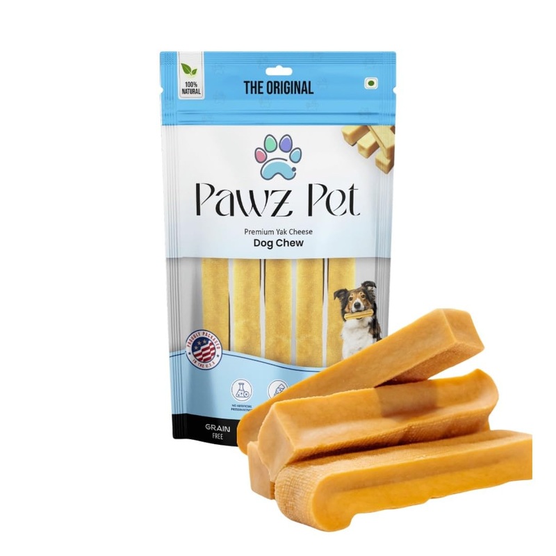 Himalayan Yak Chews for Dogs  100% Natural & Healthy Yak Cheese Chews – Large (5 Pack) Dog Cheese Sticks – Gluten-Free High-Protein Premium Yak Bones for Dogs – Perfect for Long-Lasting Chewing Large – 5 Pack