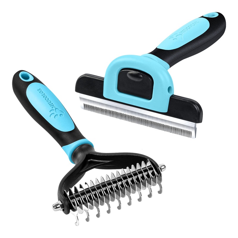 MIU COLOR Pet Grooming Brush, Deshedding Tool for Dogs & Cats, Undercoat Rake for Dogs & Dog Brush for Shedding