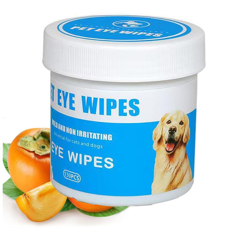 Pet Eye Wipes for Dogs, Natural Dog Wipes for Paws and Butt,Gentle and Safe Dog Wipes Cleaning for Remove Tear Stains and Mucus, Dog Eye Wipes and Cleaning Wipes for Dog, Cat, Furry Animals 130 pcs