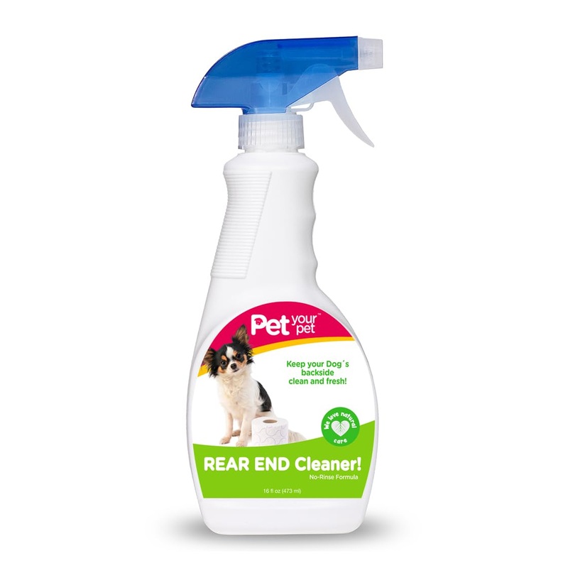 Rear End Cleaner  Safe Dog Butt Spray to Keep Your Dogs Backside Clean & Fresh  No Rinse Dog Spray Made with Natural Ingredients