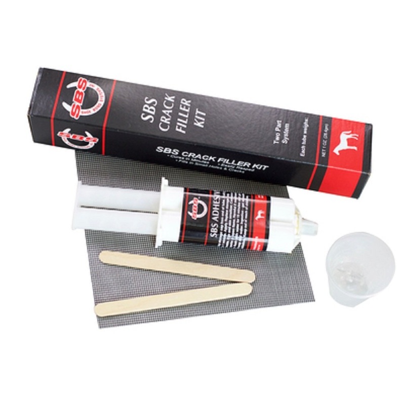 SBS Equine | Crack Filler Kit | Fills in Small Holes & Cracks in Hoof | Cartridge Cures in Minutes Easily Rasped (2 Oz)