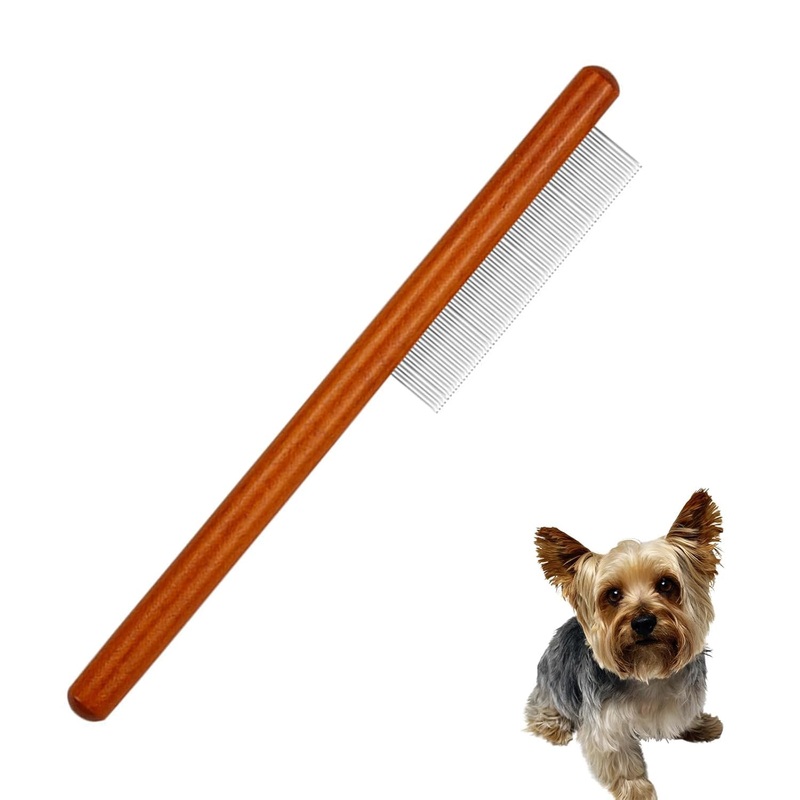 Wooden Small Dog Grooming Brush – Perfect for Shih Tzus, Yorkies, and Maltipoos – Ideal Puppy Hair Brushes for Maltese and Small Breeds (Compact Type) Small(Loose Type) Brown