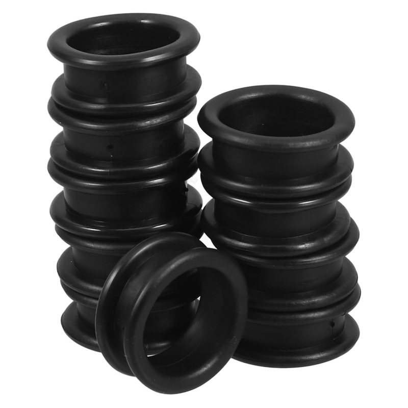 10pcs Silicone Scissor Finger Rings, Non-Slip Finger Protectors for Hair Cutting, Grooming, Barber, and Pet Shears, Black
