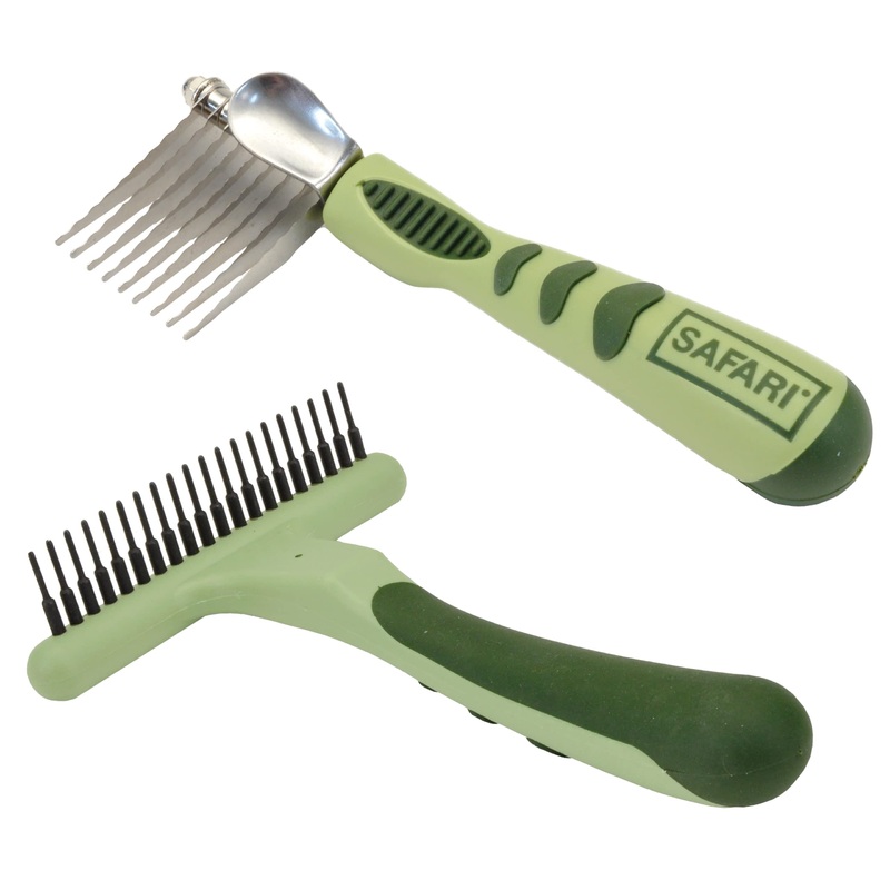 Coastal Pet Safari Dog De-Matting Comb and Undercoat Rake – Bundle for Matted Hair and Shedding Prevention