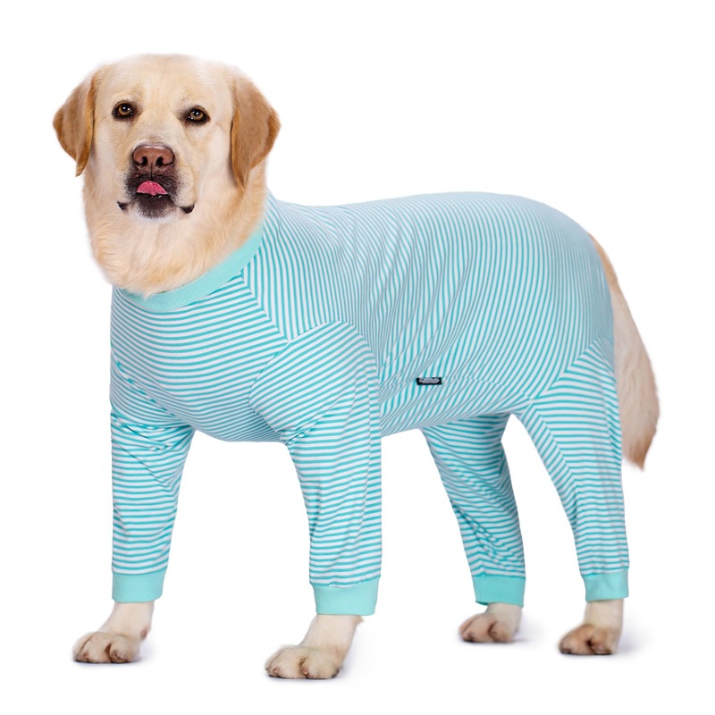 Dog Bodysuit Post Surgery Dog Onesie with Zipper Full Body Dog Pajamas Large Medium Dog Shedding Suit Surgical Suit for Dogs Female/Male Dog Surgery Suit Recovery Suit after Surgery Spay Suit 2XL Turquoise