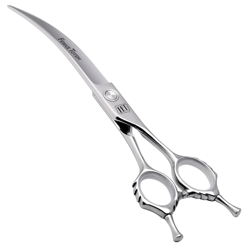 Dog Grooming Scissors: 7.5 inch Pet Curved Shears Made Of Japanese VG10 Advanced Stainless Steel Professional Grooming Scissors for Dogs Cats and Other Pets