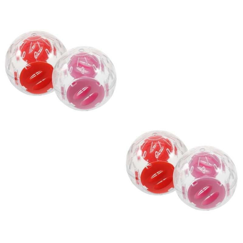Ipetboom 4 Pcs Small Hamster Sports Ball Chinchilla Toys Hedgehog Toys Excercise Workout Ball Mice Jogging Ball Toy Hamster Wheel 10 Inch Hamster Jogging Toy Guinea Pig Exercise Balls Pp 14x14x14cmx2pcs As Shown 2x2pcs