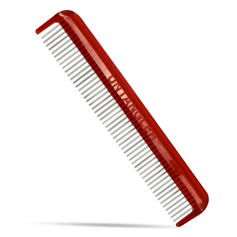 Pet comb for easy mat removal without causing pain to pets (7″ Ferrari Red) 7″