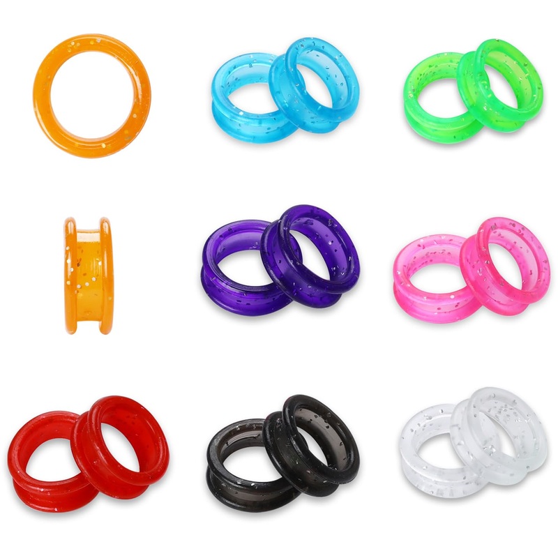 16 PCS Shear Grips Inserts Finger Protector Scissors Finger Rings Silicone Dog Grooming Scissors Accessories Ring Pet Shears Finger Ring Thumb Grips 8 Colors Grooming Shear Finger Ring