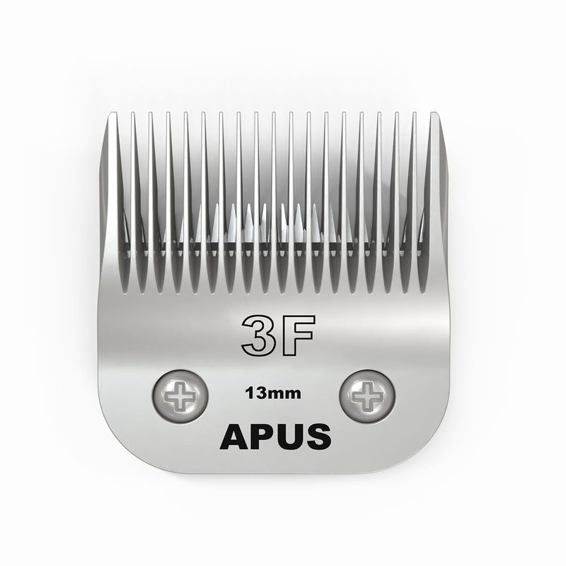 APUS Dog Grooming Clipper A5 Blade,Size 3F 13mm (1/2″) Made of High Carbon Steel and Ceramic Compatible with AGC/KM2/Golden A5 Clippers.