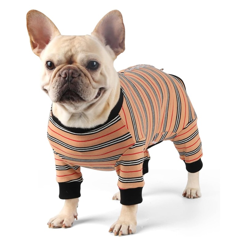 Dog Onesie for After Surgery Recovery Suit Pet Surgical Suit for Female Male Cone E-Collar Alternatives After Spay Abdominal Wounds Protector Dog Anti-Licking Onesie for Small Medium Dogs Brown