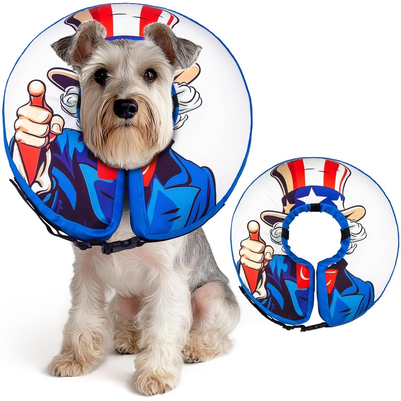 Medium Dog Cone Collar Alternative Soft Inflatable Donut Collar After Surgery Dogs Recovery Won’t Obstruct Vision Suitable Cones E Collar for Small Medium Large Dogs and Cats One Color
