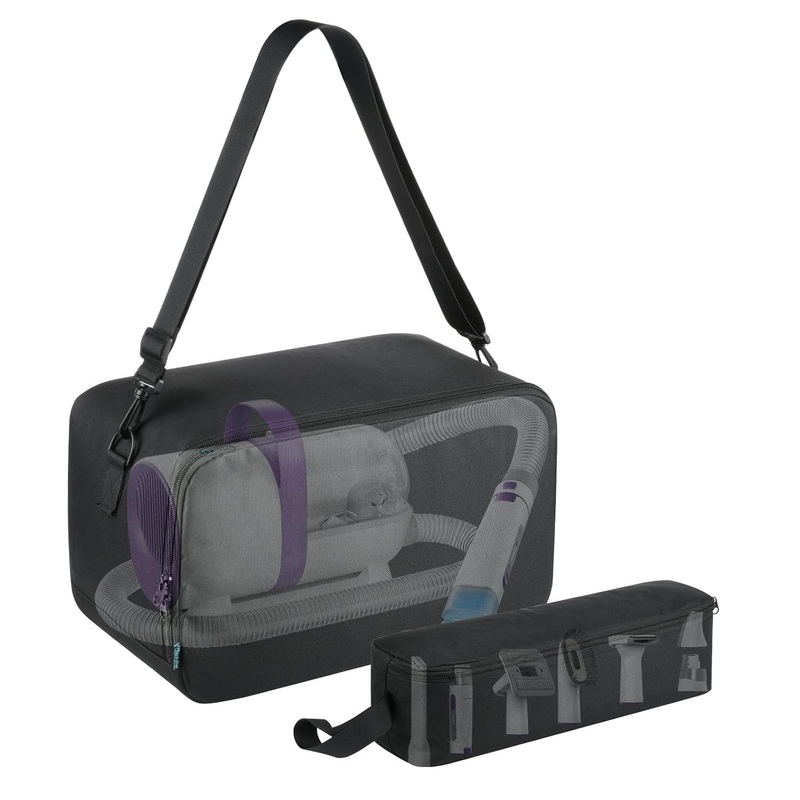 Beautyflier Pet Grooming Supplies Organizer, Protective Tote Bag Case for Pet Grooming Kit & Vacuum Suction Dogs Cats Hair, Travel Pouch Bag for Pet Dog Grooming Vacuum Kit, Bag Only (Black) Black