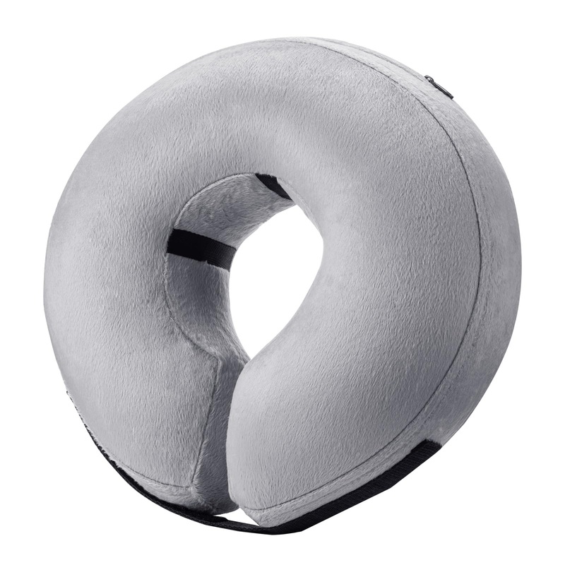 Dog Inflatable Cone Collar for XLarge Dogs,Grey [Neck:18″-25″] X-Large Grey