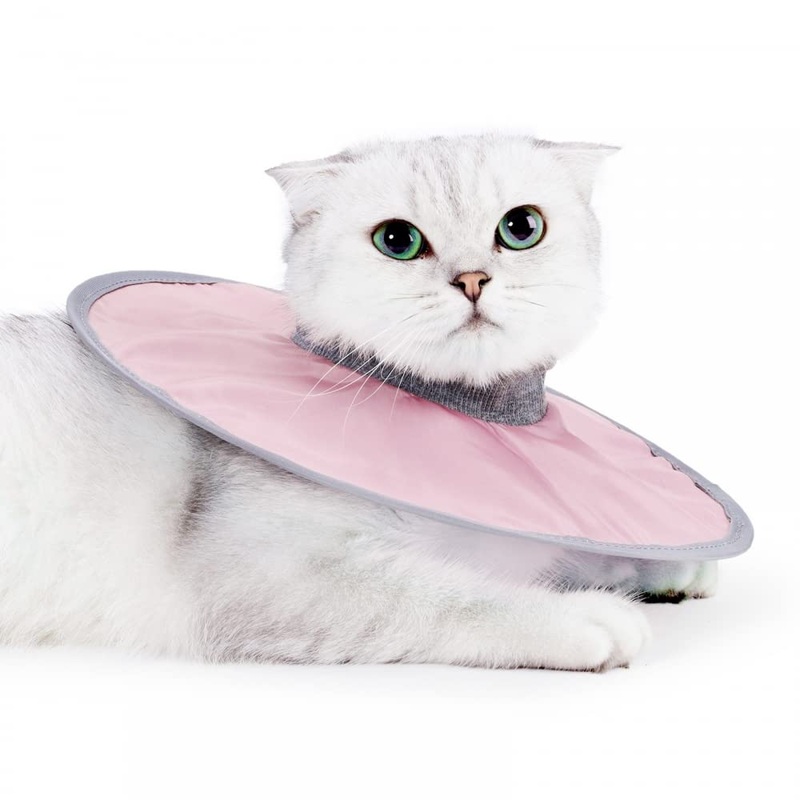 DONGKER Cat Recovery Collar,Waterproof Cat Neck Collar Adjustable Kitten After Surgery Collar for Cat Pet Avoid Licking Scratching