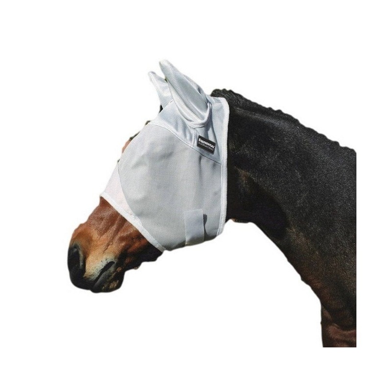 Equisential by Professionals Choice Equine Fly Mask with Ears Small/Cob Gray)
