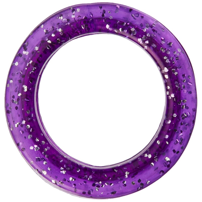 Heritage Rubber Thumb Rings for Grooming Shears, Purple Sparkle