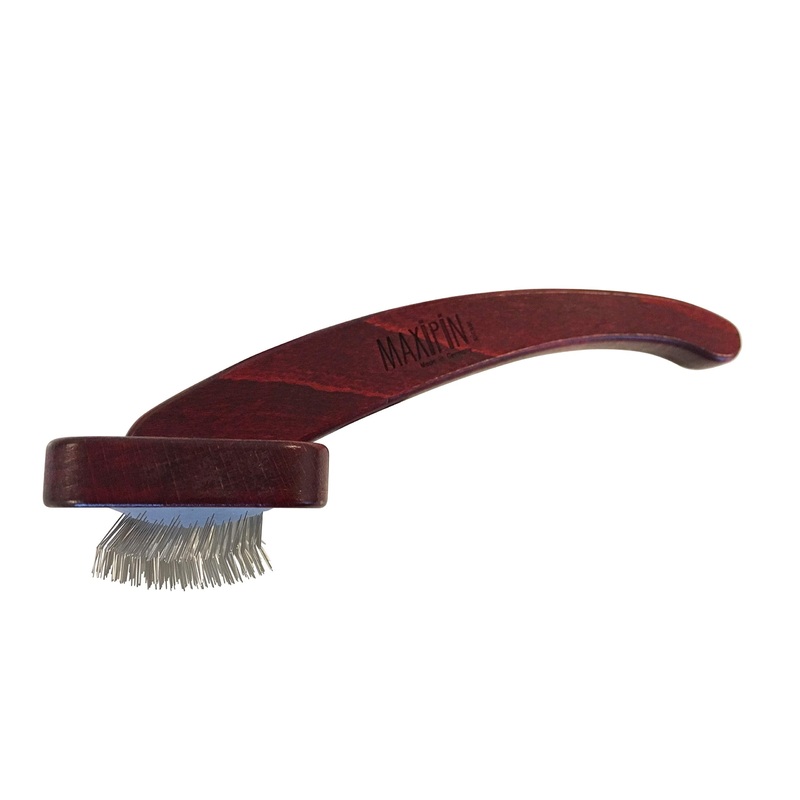Mars Professional Dematting Undecoat Slicker Grooming Dog Brush with Woden Handle, Made in Germany, 7″ Length