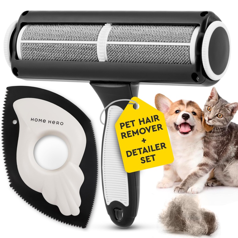 Pet Hair Remover for Couch – Reusable Lint Roller – Essential Pet Supplies Dog Products Pet Products, Dog Hair Remover for Couch, Cat and Dog Hair Remover for Car (2-Pcs)