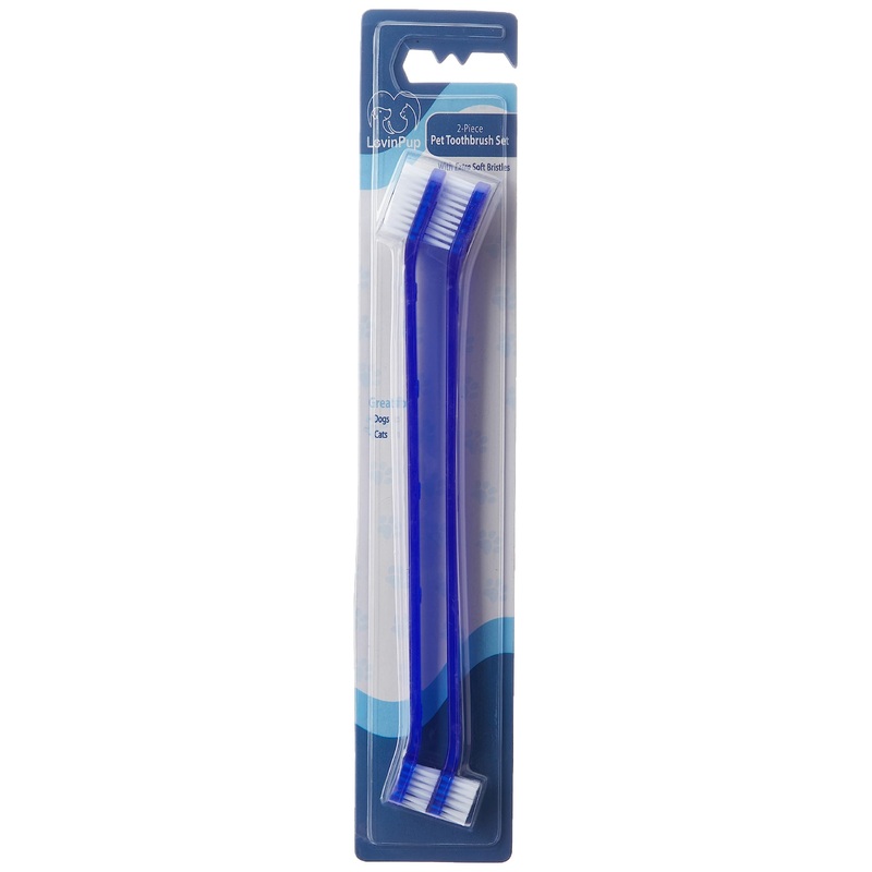Pets First Softest Bristle Dog Toothbrush Extra Large Long Double Sided for Small & Large Teeth – Set of 2, Blue. Easy to use Cat Toothbrush Professionally to Avoid Gum Disease for Your Canine