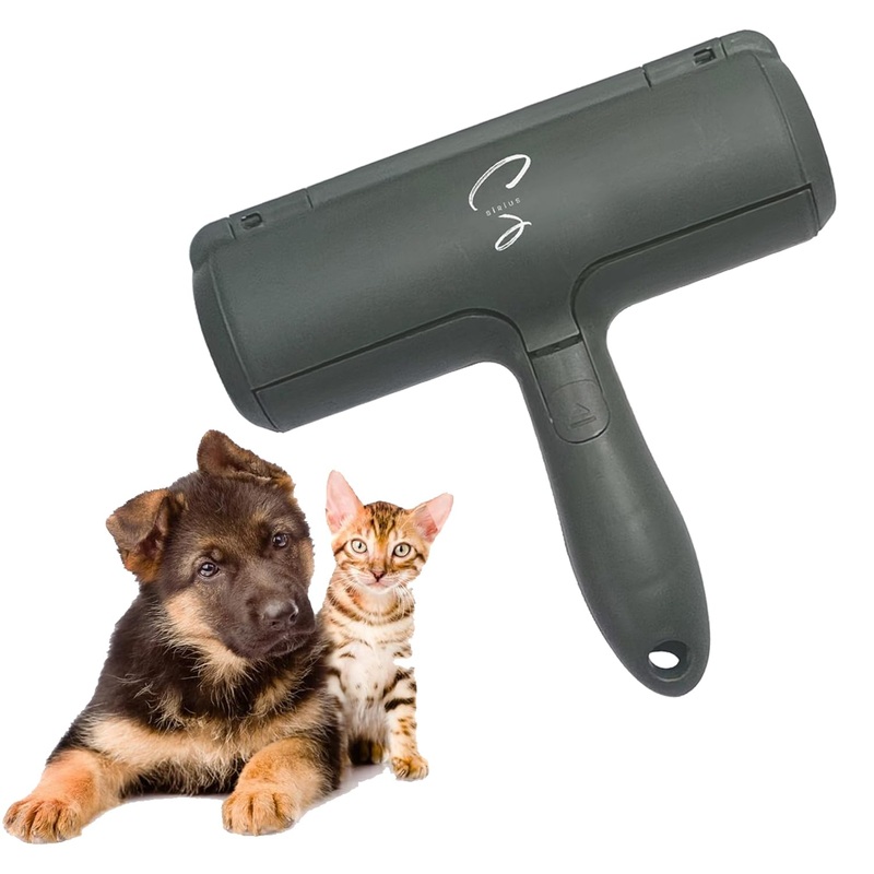 Sirius Reusable Multi-Surface Pet Hair Remover & Lint Roller – an Effective Tool for Removing Dog and Cat Hair from Furniture, Couch, Clothing, Bedding, and Carpet