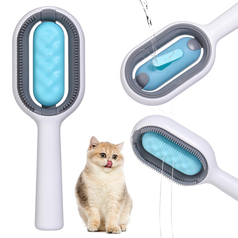 YASUOA Hygienic & Adjustable Cat Hair Brush with Built-in Water Tank – Easy-to-use Cat Grooming Tool with Innovative Self-cleaning Feature for a Quick, Efficient & Comfortable Fur Care