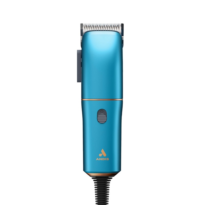 Andis Easy Clip Adjustable Blade Corded Dog Clipper, 11 Piece Kit, Lightweight, Powerful Motor, Blue, 560814
