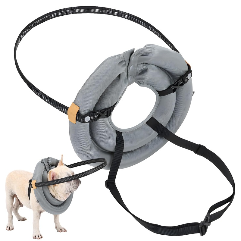 Blind Dog Harness, Lightweight Collar for Dogs&Cats, Adjustable Blind Dog Collar Harness, Pet Anti-Collision Ring for Blind, Eye Injury, Vision Impairment Pets for Protective & Build Confidence XL