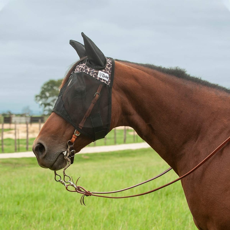 Cashel Company Quiet Ride Leopard Yearling Horse Fly Mask with Ears Leopard Yearling