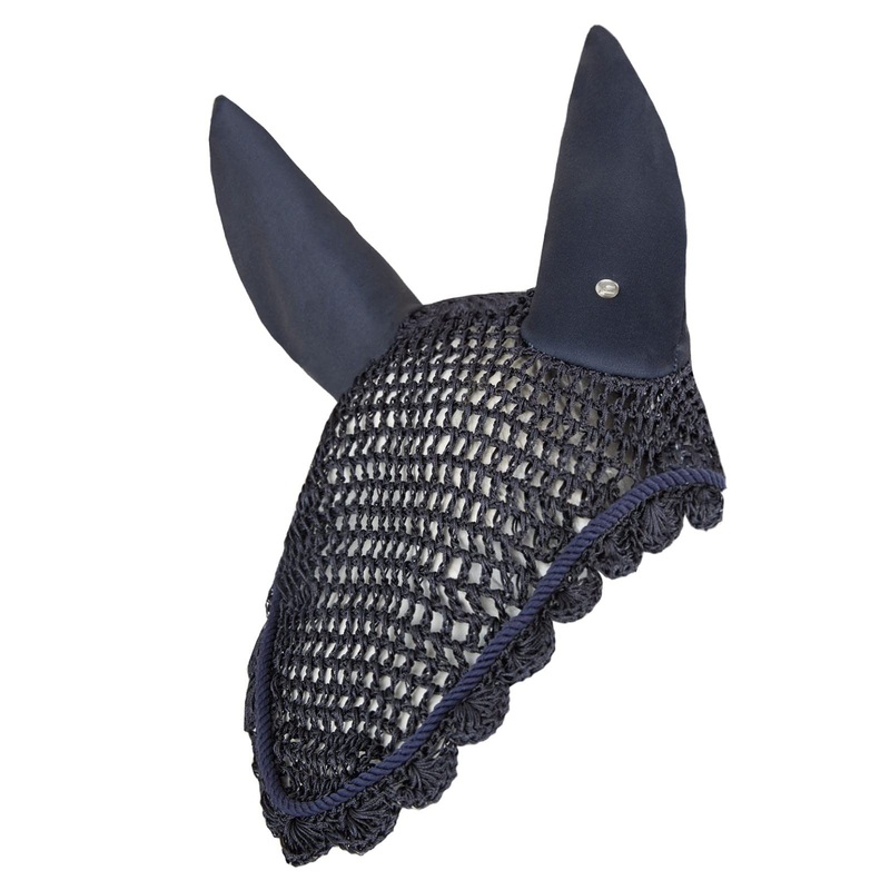 HORZE Victoria Ear Net – Inkwell Navy – Horse