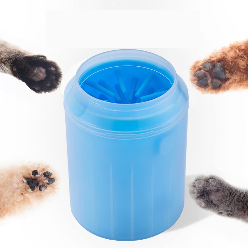 MYHFL-pet Foot Cup/Portable Dog Paw Washer/Paw Cleaner (Medium, Blue) Medium