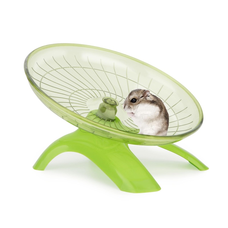Hamster Wheel Flying Saucer Silent Exercise Wheel Running Wheel for Hamsters, Gerbils, Mice and Other Small Pets, Silent Hamster Running Wheel (Green) Green