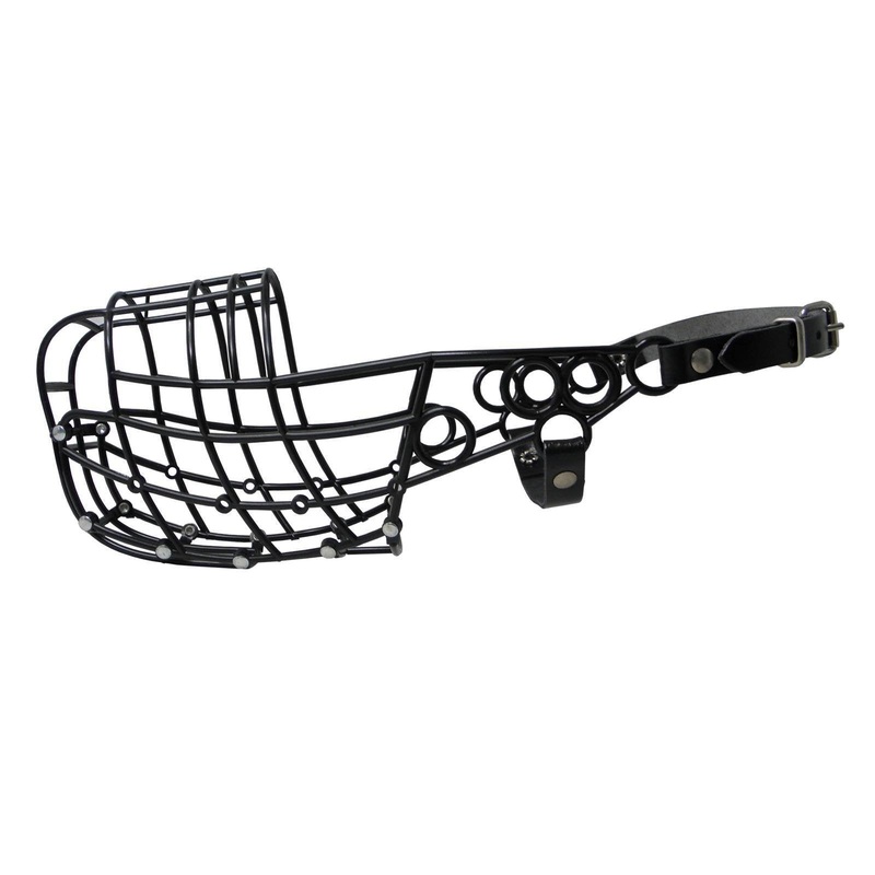 Muzzle Don Pare 110 for large dogs with a narrow head lurcher in black Also suitable as a racing muzzle or coursing muzzle
