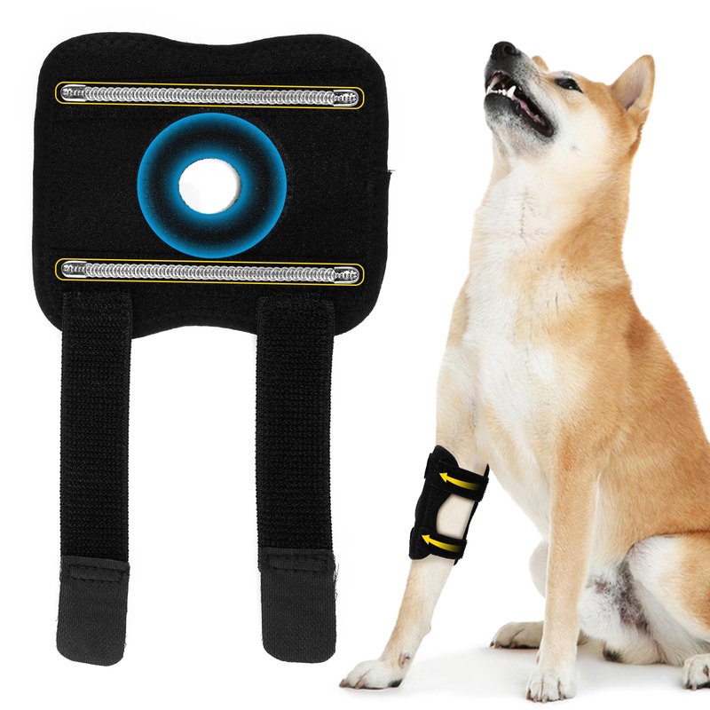 1 Pair Dog Leg Brace for Rear Hock & Ankle Front Leg Support, Canine Hind Leg Joint Compression Wrap, Dog Leg Support, Injury and Sprain Protection, Ankle Brace with Knee Support for Dogs (L) L
