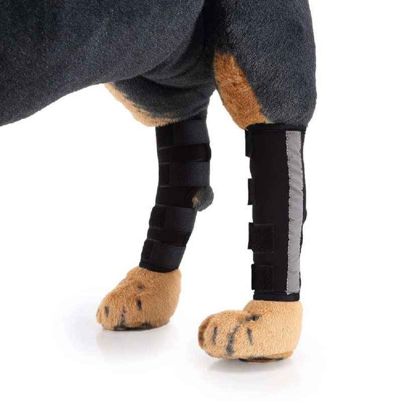 2 pieces dog ankle joint protection bandage, reflective pet dog wrist bandage, dog knee bandage, joint bandage, support bandage, pet protective equipment, knee pads for dogs, dog leg sleeves, reflective S