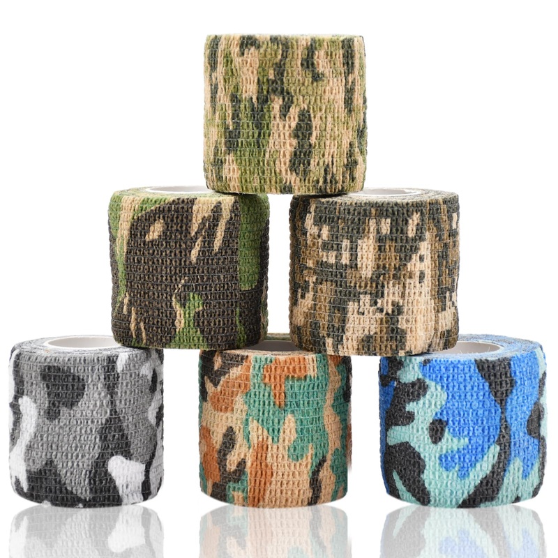 6 Roll 2 Inch x 5 Yards Camo Pet Vet Wrap for Dogs Cats, Cohesive Bandages in Bulk, Camouflage Non-Woven Self Adhesive Bandages Wrap Roll for Pet Animals Wound Care Ankle Sprains and Swelling