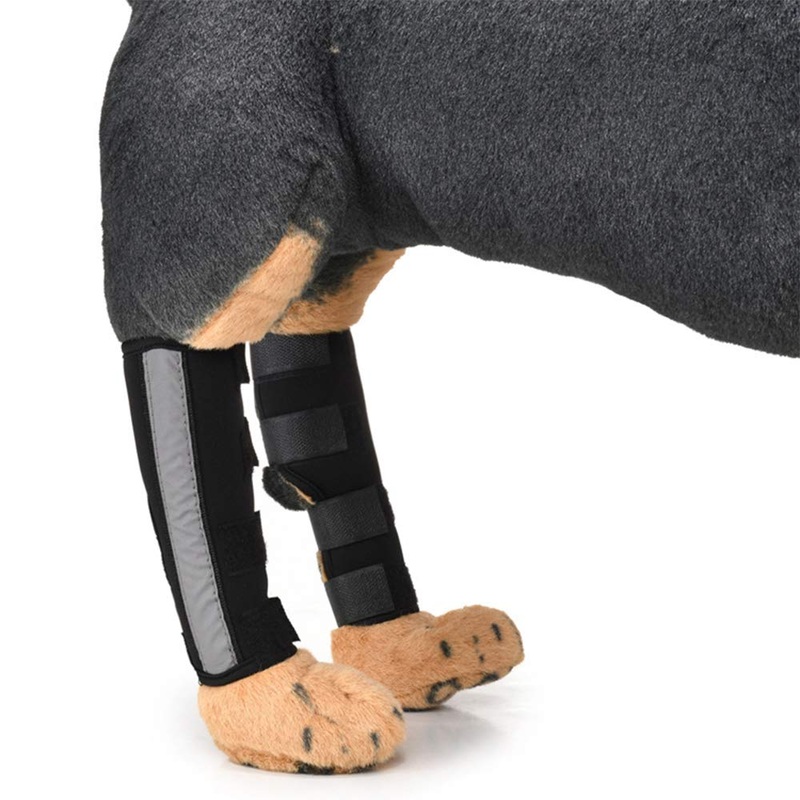 “Dog Leg Brace,Leg Hock Joint Wrap,Pet Knee Pad Dog Elbow Protector,with Reflective Straps,for Injury and Sprain Protection, Wound Healing and Loss of Stability from Arthritis” (L) L