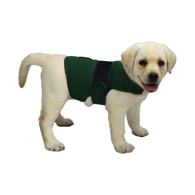KittyStar Breathable Thunder Shirts for Dogs, Dog Anxiety Vest Jacket Warp,Puppy Calming Coat Anxiety Relief,Green S