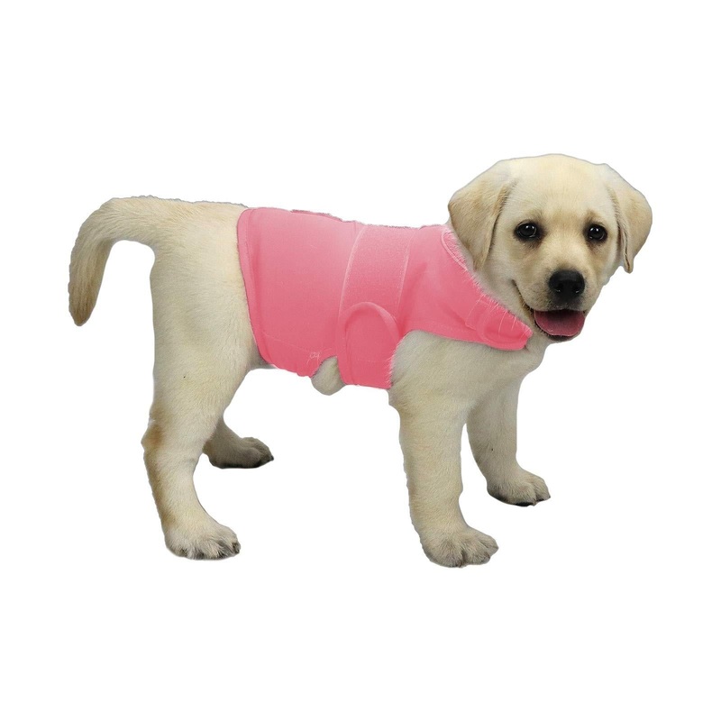 KittyStar Breathable Thunder Shirts for Dogs, Dog Anxiety Vest Jacket Warp,Puppy Calming Coat Anxiety Relief,Pink S