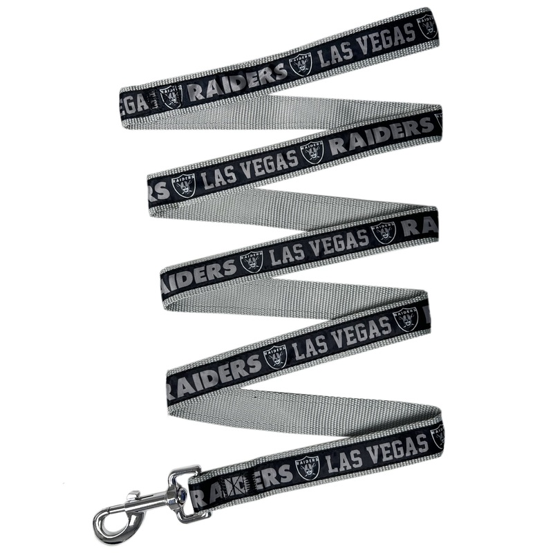 NFL PET Leash Las Vegas Raiders Dog Leash, Small Football Team Leash for Dogs & Cats. A Shiny & Colorful Cat Leash & Dog Leash Licensed by The NFL Team Color