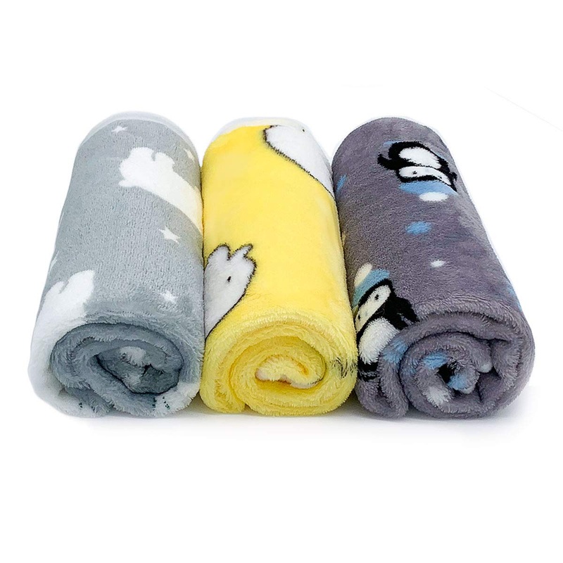 3 Pack Pet Blankets, Dog Blankets, Cat Blankets, Super Soft Warm Flannel Pet Throw Pet Sleep Mat Pad Bed Seat Cover for Kitties, Small Dogs, Small Animals (25.6 x18 inch)