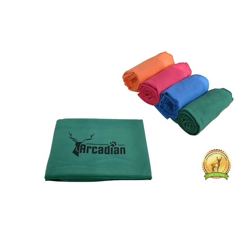 Arcadian Microfibre Dog Towel Large, Green