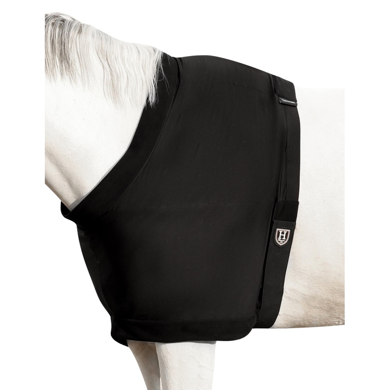 Harrison Howard Horse Shoulder Guard Thick Stretchy with Inner Soft Fleece Lining Adding Comfort Prevents Chafing Black L Large