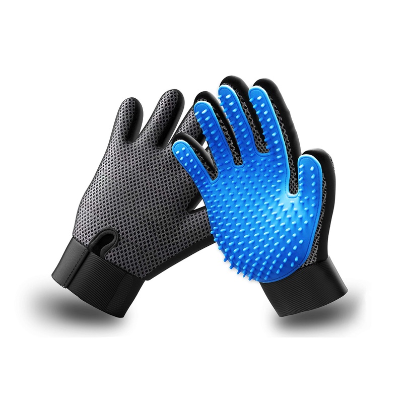 KENNELS & KATS New Version K&K Pet Grooming Gloves, Premium Deshedding Glove for Easy, Mess-Free Grooming of Cats, Dogs, Rabbits and Horses with Long/Short/Curly Fur Black Single – Right Hand One Size Fits All