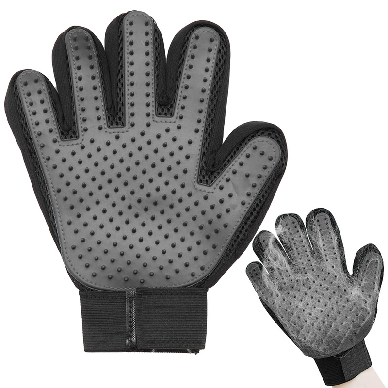 LABUYI 1 piece cat glove, cat brush glove, cat gloves, grooming glove, cat grooming glove, cat glove, cat glove, for dogs, cats, short hair, long hair (right hand)